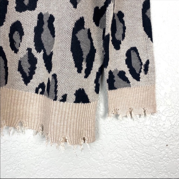 FATE Animal Print Distressed Pullover - Picture 2 of 7